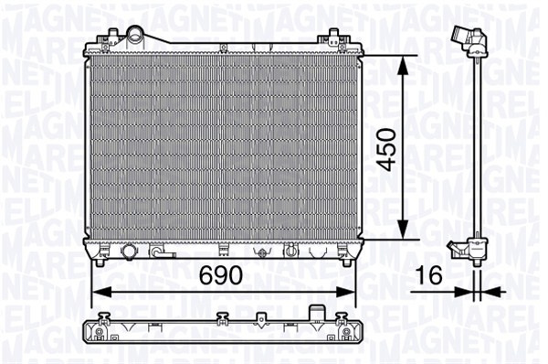 Radiator, racire motor (350213136500 MAGNETI MARELLI) SUZUKI