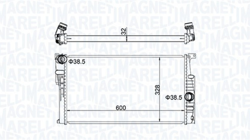 Radiator, racire motor (350213155100 MAGNETI MARELLI) BMW