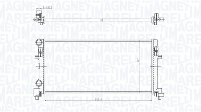Radiator, racire motor (350213166200 MAGNETI MARELLI) AUDI,SEAT,SKODA,VW