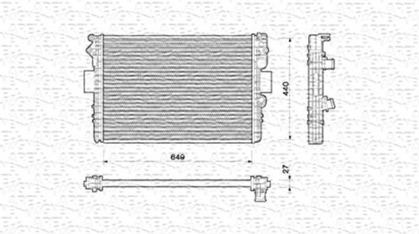 Radiator, racire motor (350213169000 MAGNETI MARELLI) FIAT,IVECO