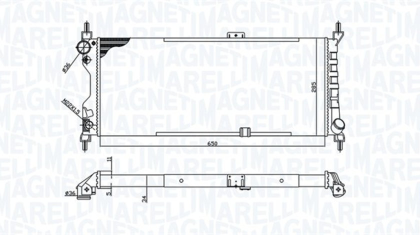 Radiator, racire motor (350213588000 MAGNETI MARELLI) OPEL,VAUXHALL