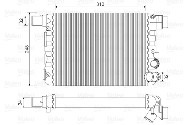 Radiator, racire motor (730519 VALEO) FIAT