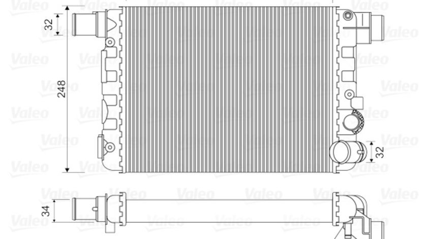 Radiator, racire motor (730519 VALEO) FIAT