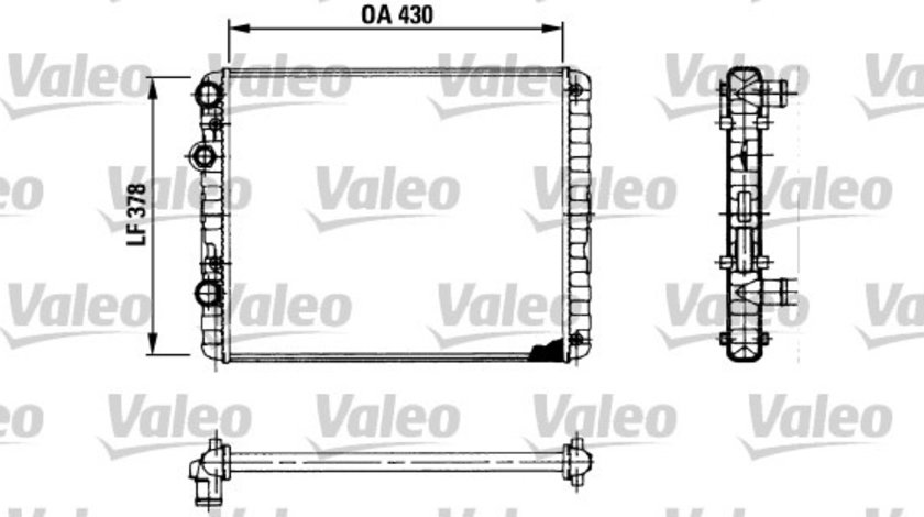 Radiator, racire motor (730956 VALEO) SEAT,VW