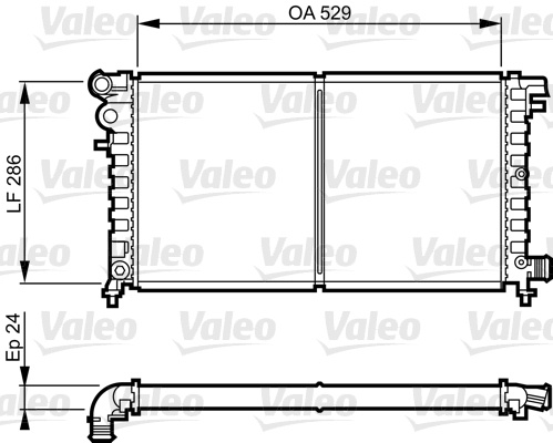 Radiator, racire motor (731530 VALEO) Citroen,PEUGEOT