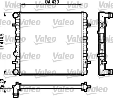 Radiator, racire motor (731607 VALEO) SEAT,SKODA,VW