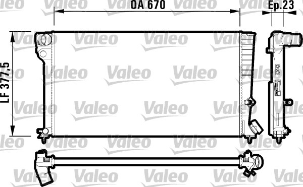 Radiator, racire motor (731744 VALEO) Citroen,PEUGEOT