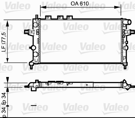Radiator, racire motor (732550 VALEO) OPEL,VAUXHALL