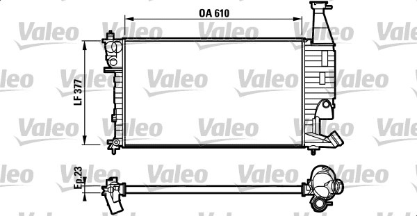 Radiator, racire motor (732563 VALEO) Citroen,PEUGEOT