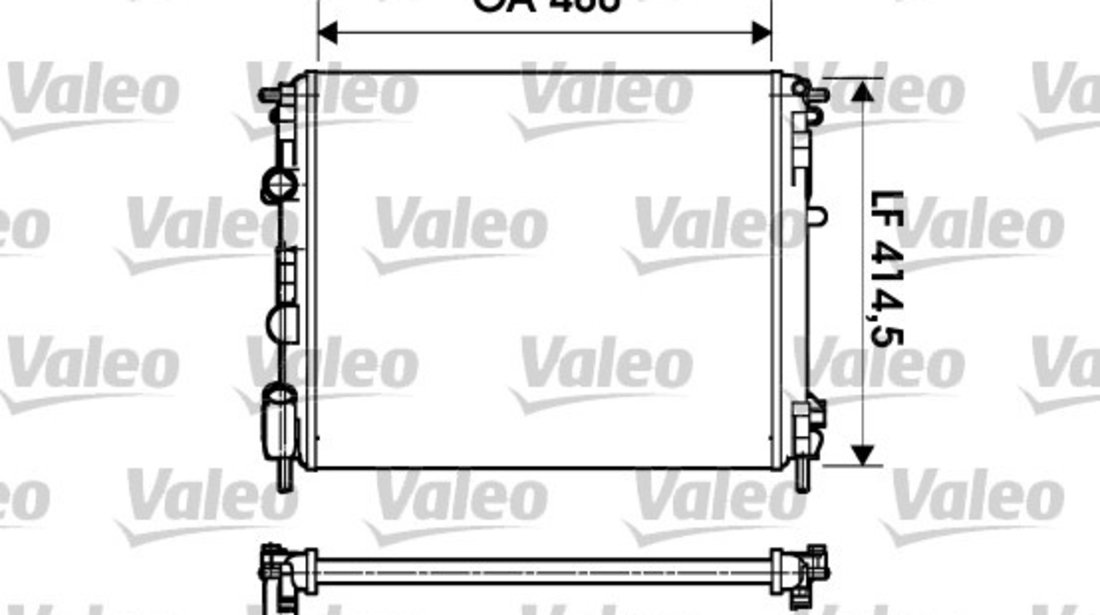 Radiator, racire motor (732621 VALEO) DACIA,NISSAN,RENAULT