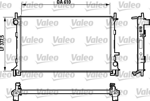 Radiator, racire motor (732732 VALEO) FIAT,FORD,FORD AUSTRALIA