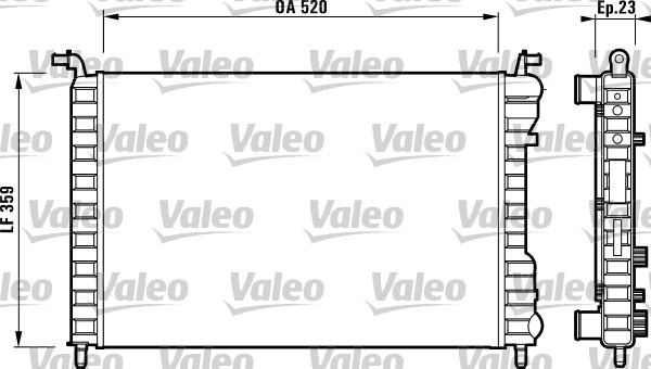 Radiator, racire motor (732812 VALEO) FIAT