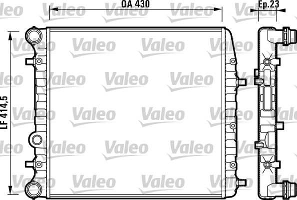 Radiator, racire motor (732863 VALEO) SEAT,SKODA,VW