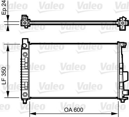 Radiator, racire motor (732897 VALEO) MERCEDES-BENZ