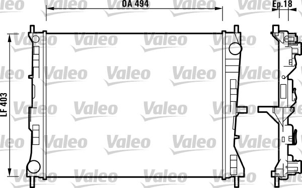 Radiator, racire motor (732903 VALEO) NISSAN,RENAULT