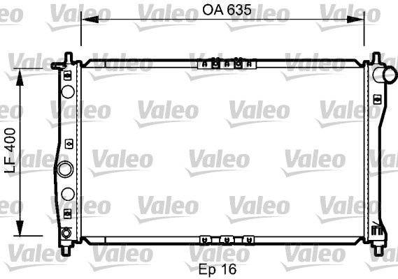 Radiator, racire motor (734248 VALEO) DAEWOO
