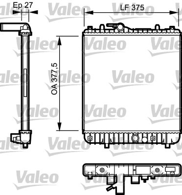 Radiator, racire motor (734331 VALEO) OPEL,VAUXHALL