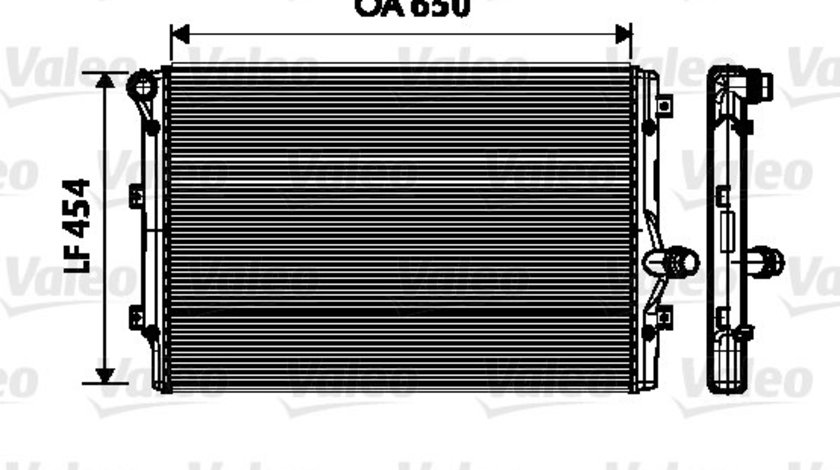 Radiator, racire motor (734333 VALEO) AUDI,SEAT,SKODA,VW