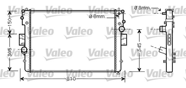 Radiator, racire motor (734448 VALEO) IVECO