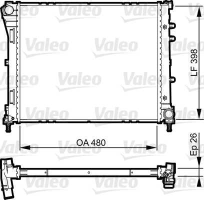 Radiator, racire motor (735273 VALEO) FIAT,FORD