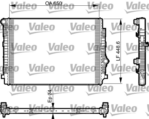 Radiator, racire motor (735549 VALEO) AUDI,SEAT,SKODA,VW