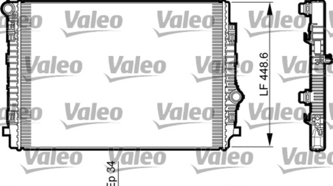 Radiator, racire motor (735549 VALEO) AUDI,SEAT,SKODA,VW