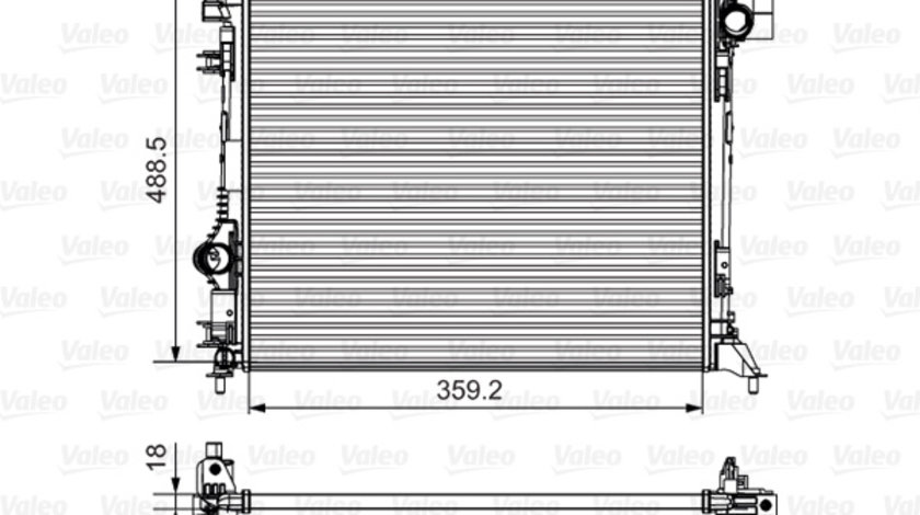 Radiator, racire motor (735624 VALEO) NISSAN,RENAULT