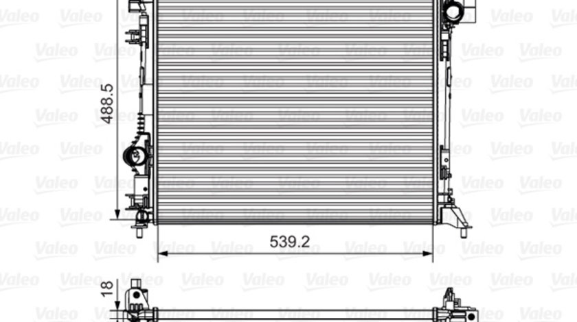 Radiator, racire motor (735625 VALEO) NISSAN,RENAULT