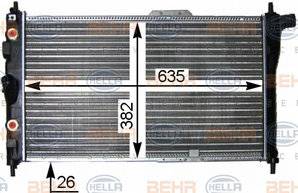 Radiator, racire motor (8MK376705581 HELLA) DAEWOO