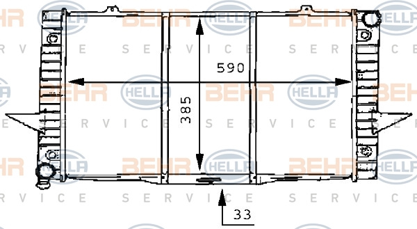 Radiator, racire motor (8MK376706751 HELLA) VOLVO