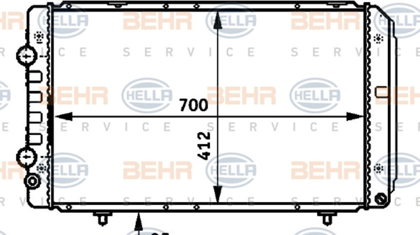 Radiator, racire motor (8MK376707071 HELLA) FIAT