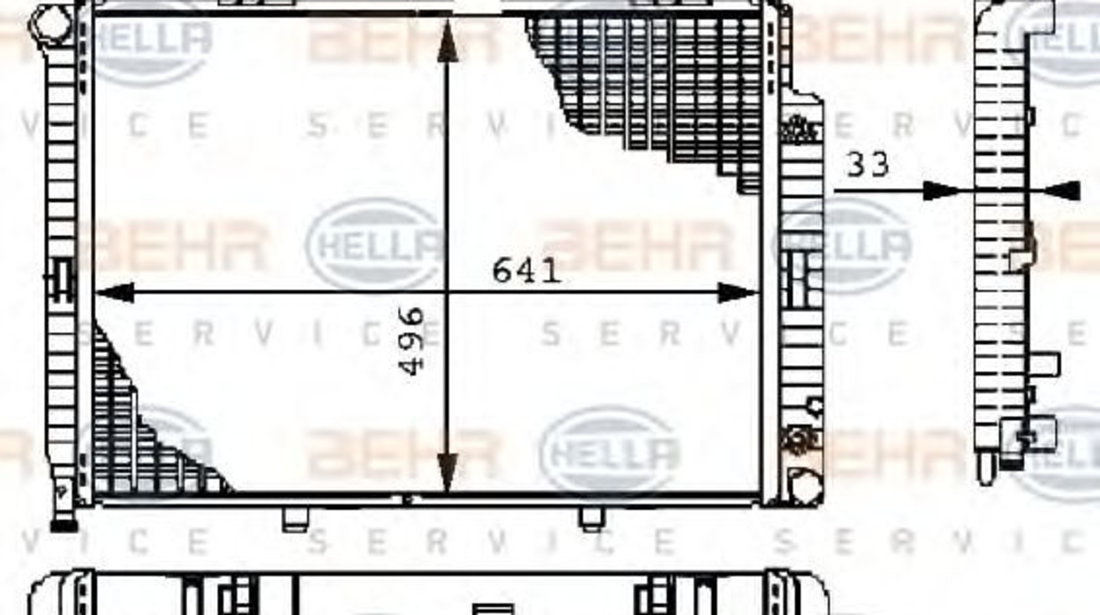 Radiator, racire motor (8MK376710234 HELLA) MERCEDES-BENZ