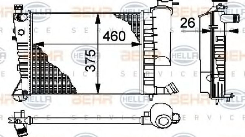 Radiator, racire motor (8MK376710254 HELLA) Citroen