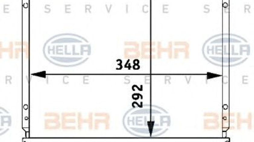 Radiator, racire motor (8MK376710634 HELLA) MERCEDES-BENZ