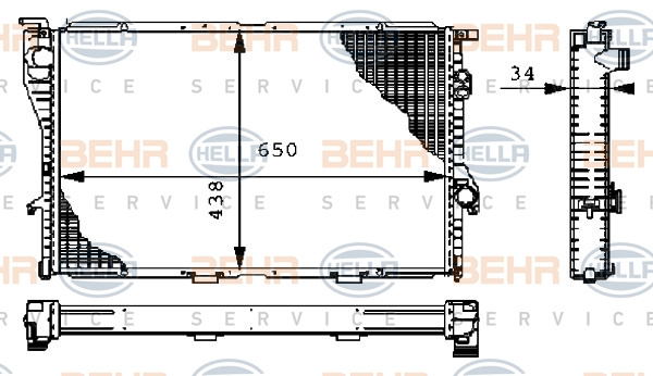 Radiator, racire motor (8MK376711114 HELLA) BMW