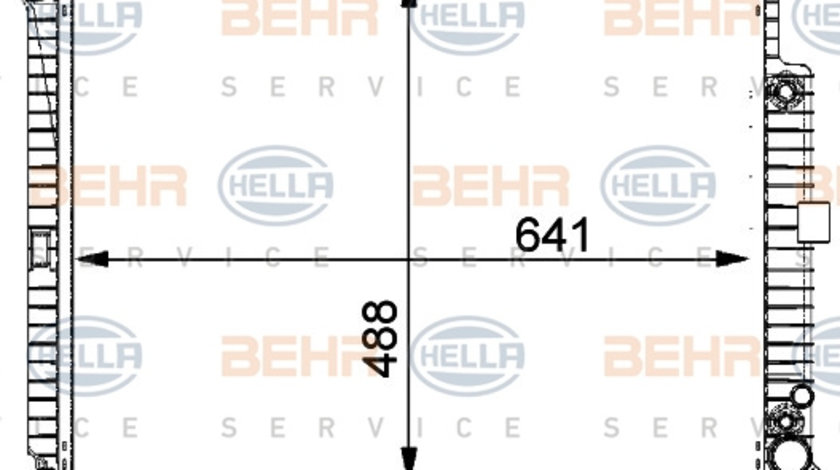 Radiator, racire motor (8MK376711154 HELLA) MERCEDES-BENZ