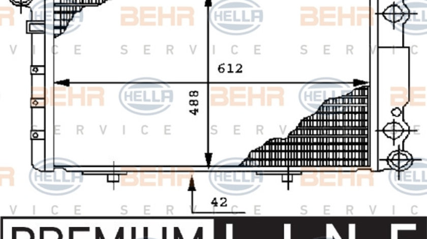 Radiator, racire motor (8MK376712261 HELLA) MERCEDES-BENZ