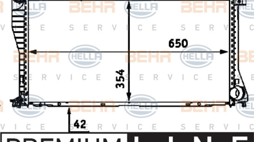 Radiator, racire motor (8MK376712391 HELLA) BMW