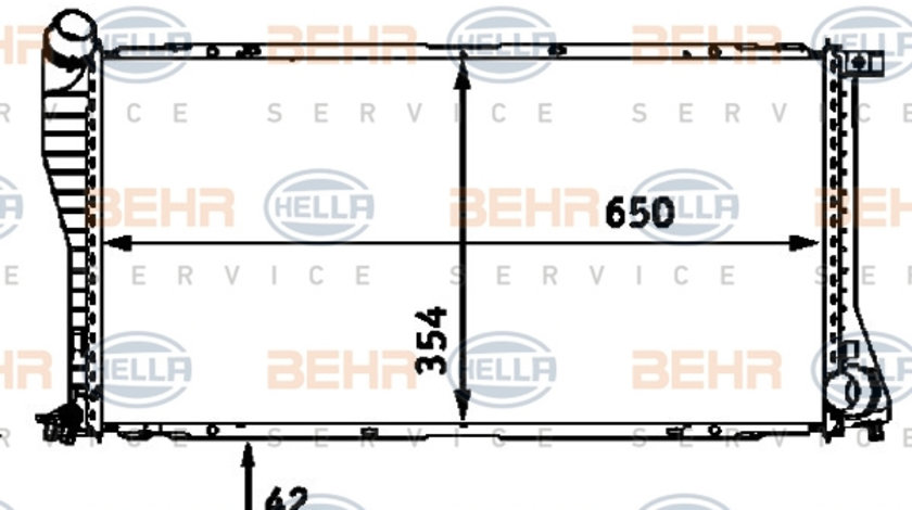 Radiator, racire motor (8MK376712394 HELLA) BMW