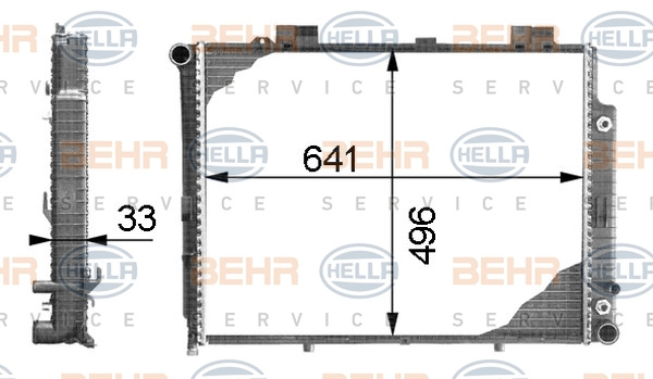 Radiator, racire motor (8MK376712754 HELLA) MERCEDES-BENZ