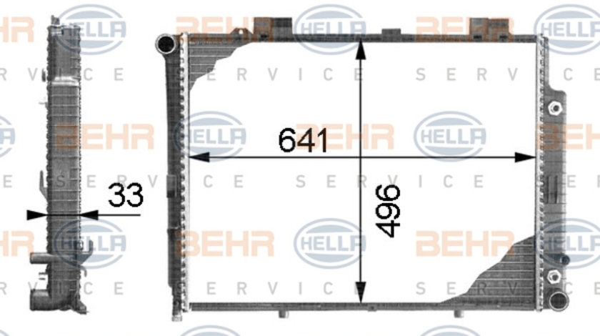 Radiator, racire motor (8MK376712754 HELLA) MERCEDES-BENZ