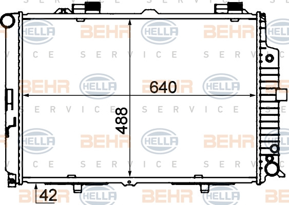 Radiator, racire motor (8MK376712784 HELLA) MERCEDES-BENZ