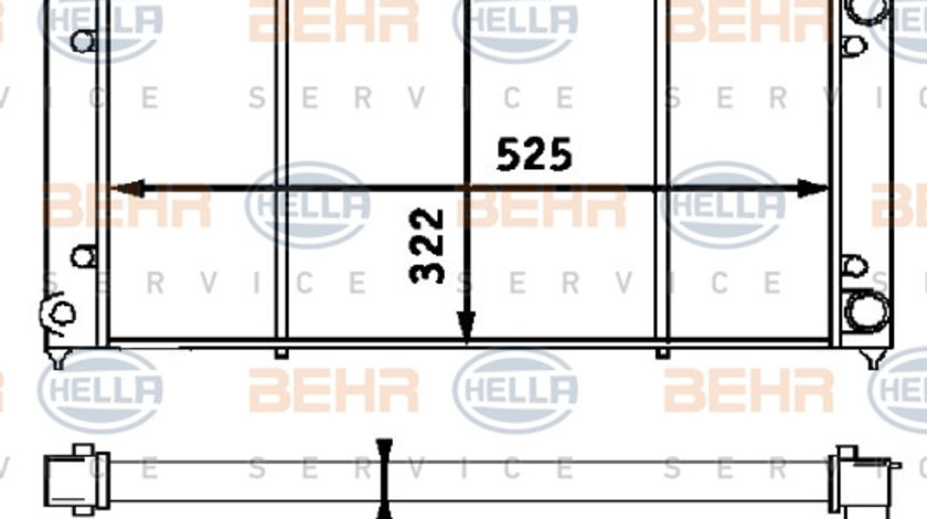 Radiator, racire motor (8MK376713304 HELLA) AUDI,SEAT,VW