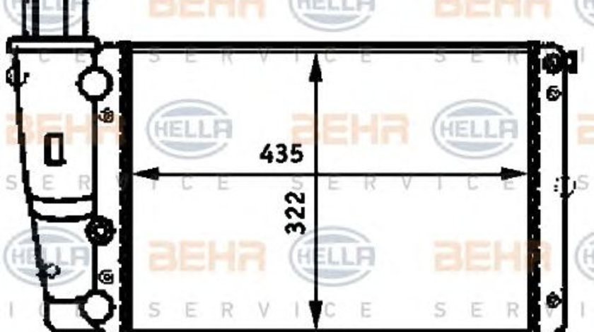 Radiator, racire motor (8MK376713514 HELLA) FIAT,LANCIA