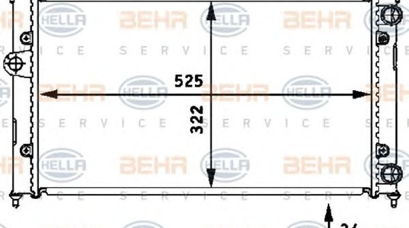 Radiator, racire motor (8MK376713764 HELLA) VW