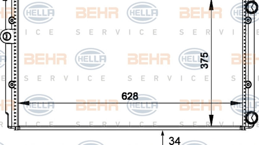 Radiator, racire motor (8MK376714044 HELLA) VW