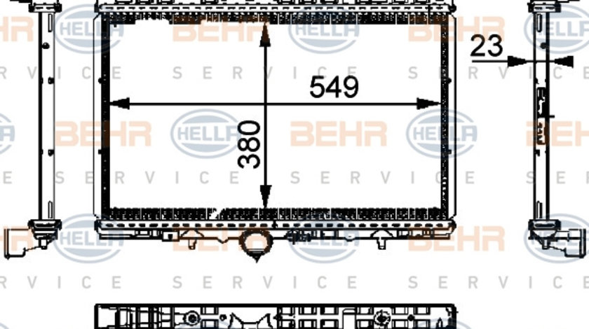 Radiator, racire motor (8MK376714394 HELLA) Citroen,PEUGEOT