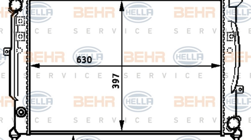 Radiator, racire motor (8MK376715334 HELLA) AUDI,AUDI (FAW),SKODA,VW,VW (SVW)