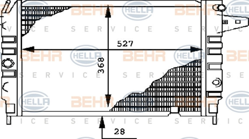 Radiator, racire motor (8MK376715711 HELLA) OPEL,VAUXHALL