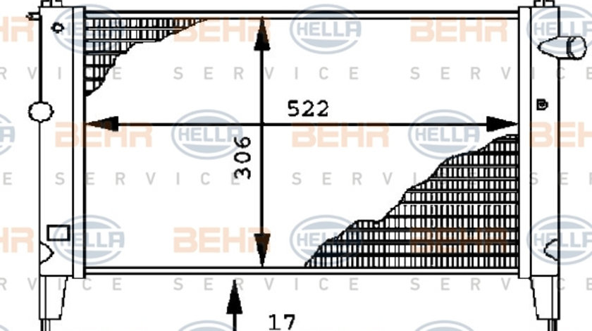 Radiator, racire motor (8MK376716071 HELLA) OPEL,VAUXHALL
